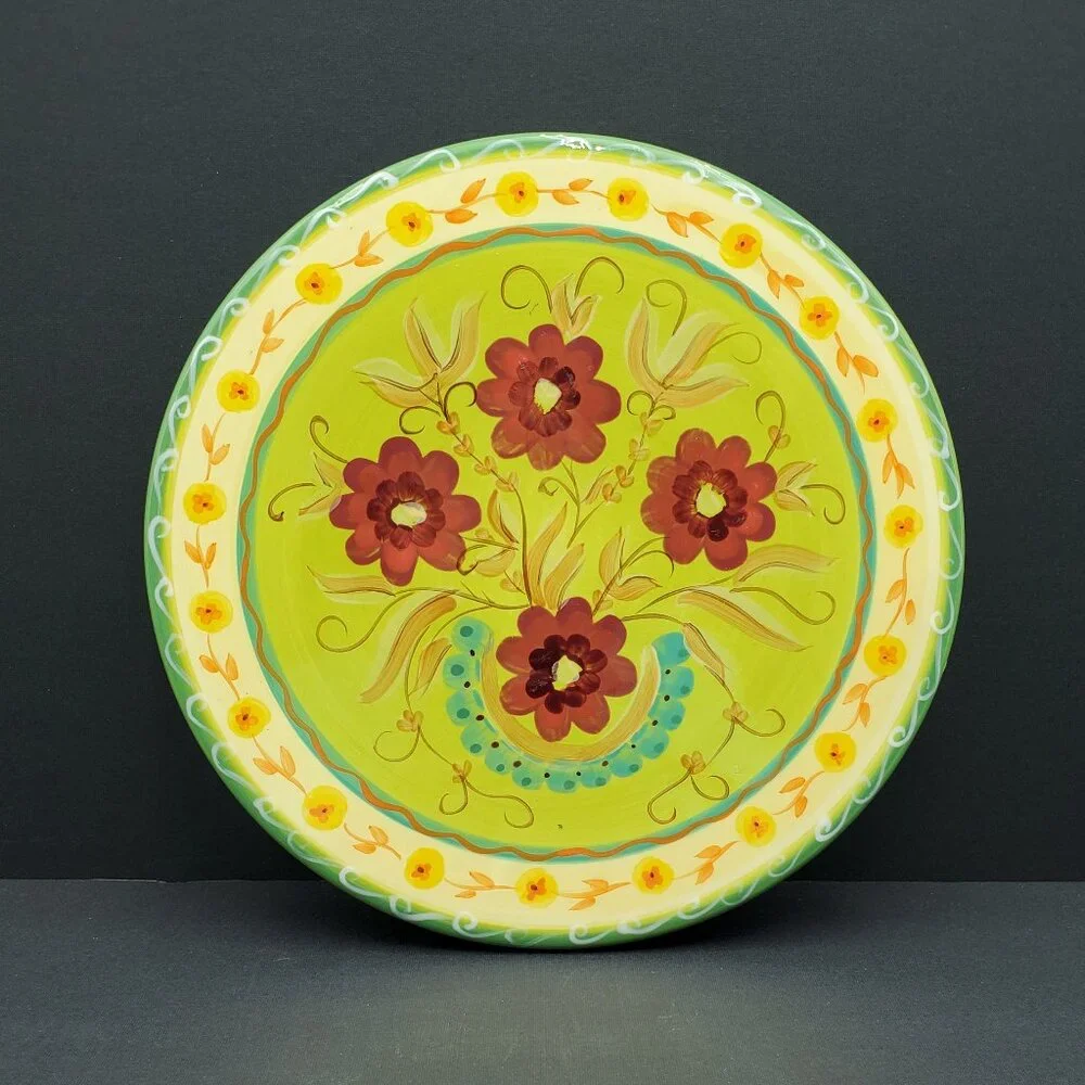 Pier 1 Round Floral Trivet Pier 1 Imports Cheese Board Red Flowers Cheese Plate